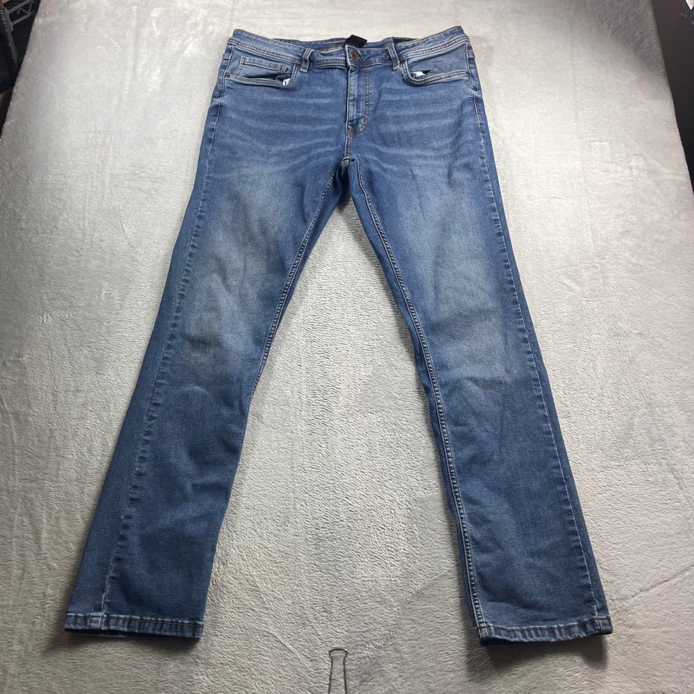 The Perfect Jean NYC Mens Slim Fit Blue Denim Jeans 36x34 Medium Wash
